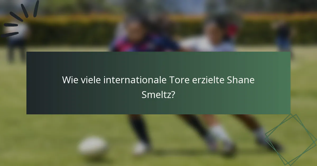 Wie viele internationale Tore erzielte Shane Smeltz?